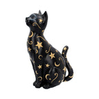 Celestial black cat figurine - side view
