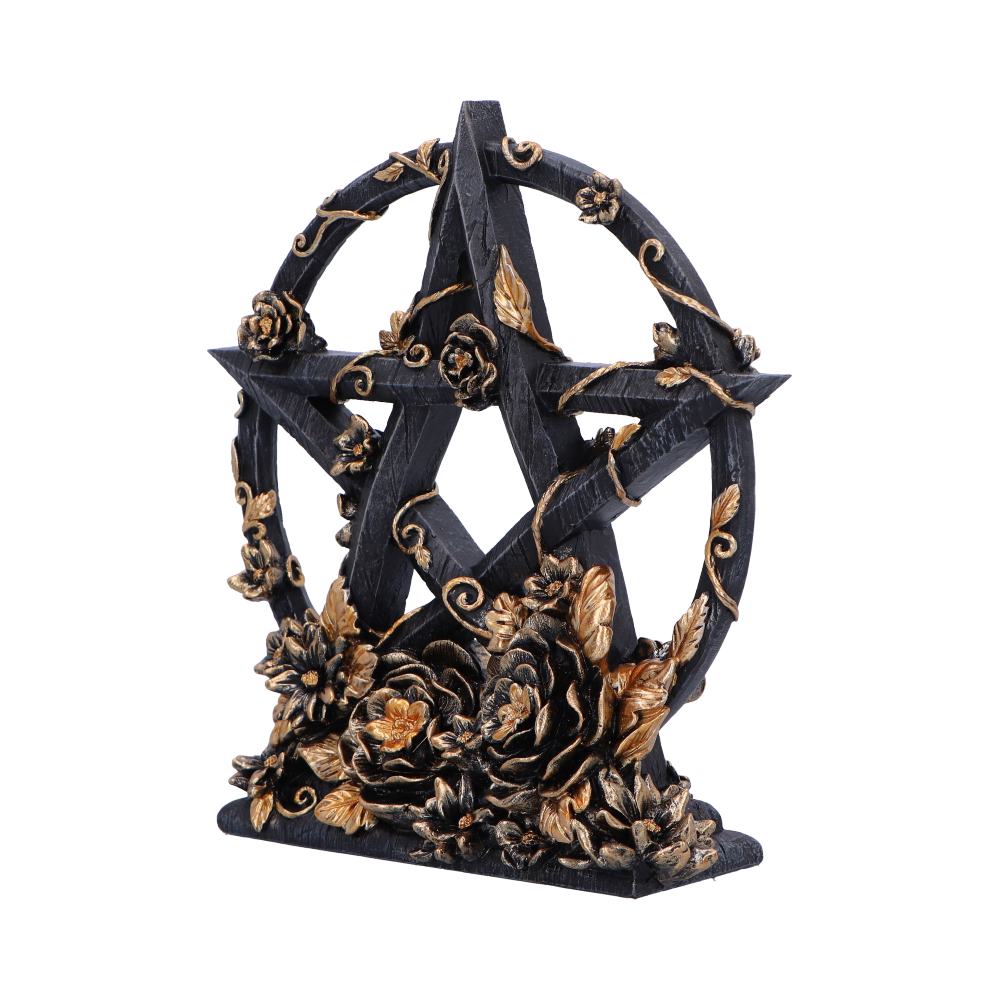 Floral pentagram sculpture - front view