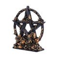 Floral pentagram sculpture - front view
