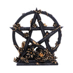 Floral pentagram sculpture - detail of star and roses