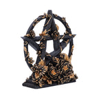 Floral pentagram sculpture - base floral detail