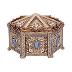 Pandora's Box trinket box - open showing crimson interior