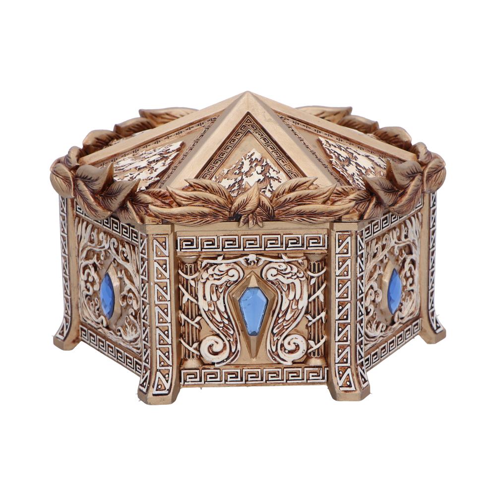 Pandora's Box trinket box - open showing crimson interior