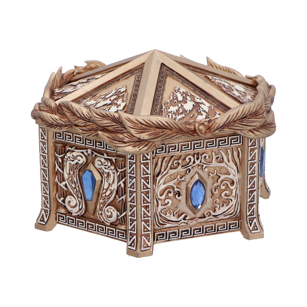 Pandora's Box trinket box - interior top-down view showing eye and skulls