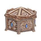 Pandora's Box trinket box - interior top-down view showing eye and skulls