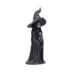 Little Souls Glimmer witch figurine - close up face and cat detail