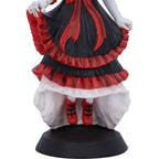 Gothic lolita doll figurine - front and back view on black background