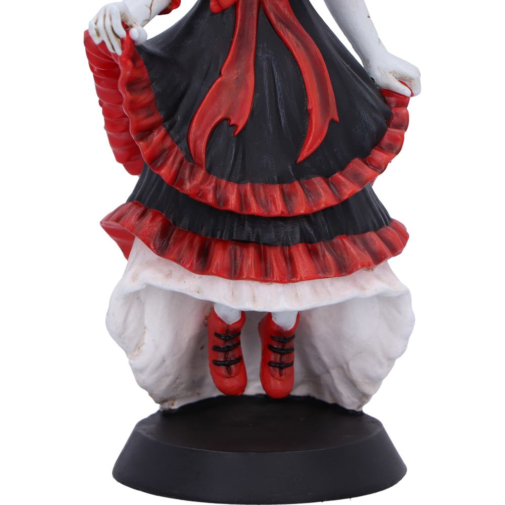 Gothic lolita doll figurine - front and back view on black background