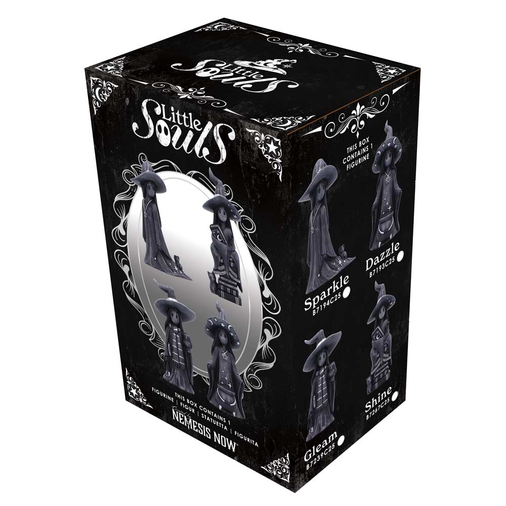 Little Souls Sparkle witch figurine - front view on white background