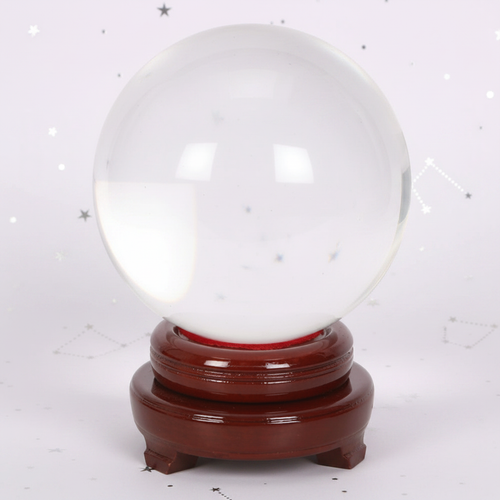Crystal Ball - front, pale purple stars