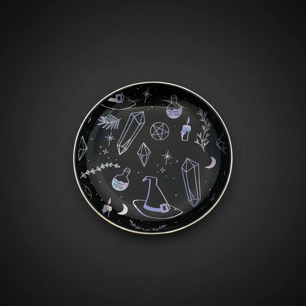 Crystal Witch Ceramic Trinket Dish - Square