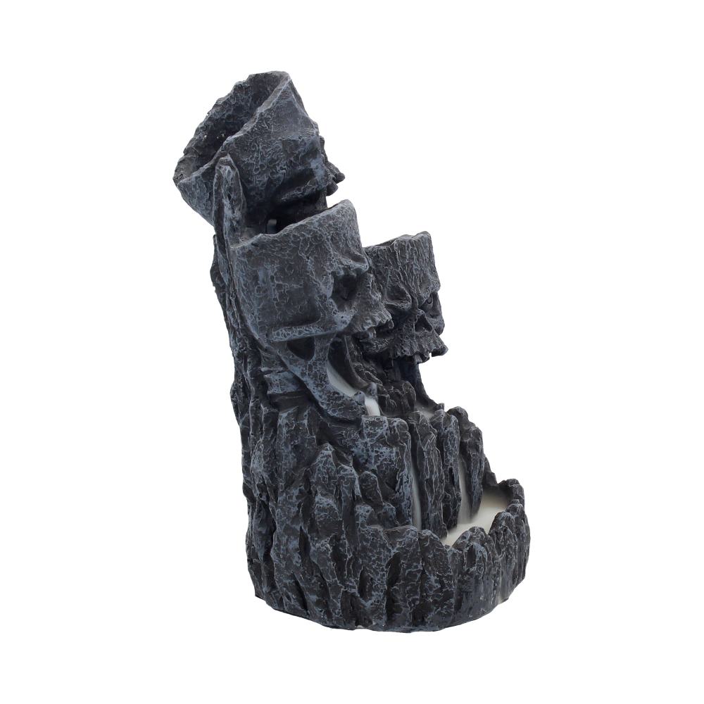 Skull Mountain Backflow Incense Burner – rear angle view
