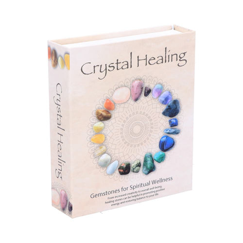 Crystal Healing Gemstone Set – front of book gift box