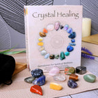 Crystal Healing Gemstone Set – lifestyle shot with stones displayed outside box