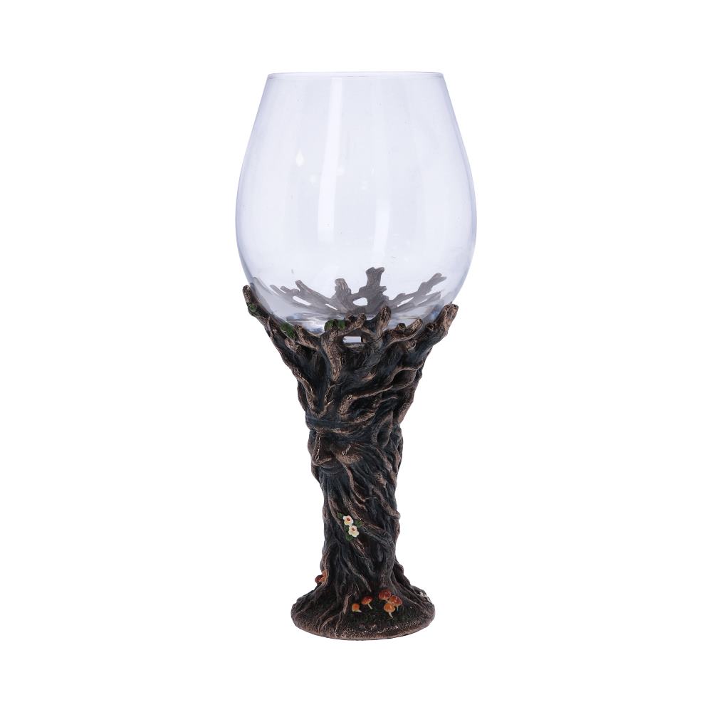 Green Man Wine Glass - front view