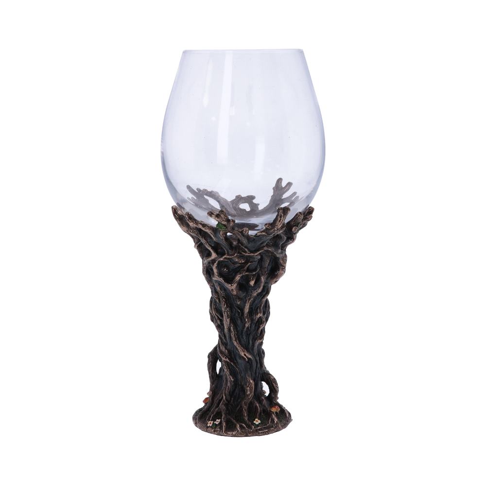 Green Man Wine Glass - side view