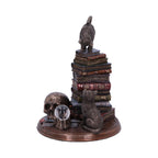Witch's Familiar Cats and Books Figurine - front view