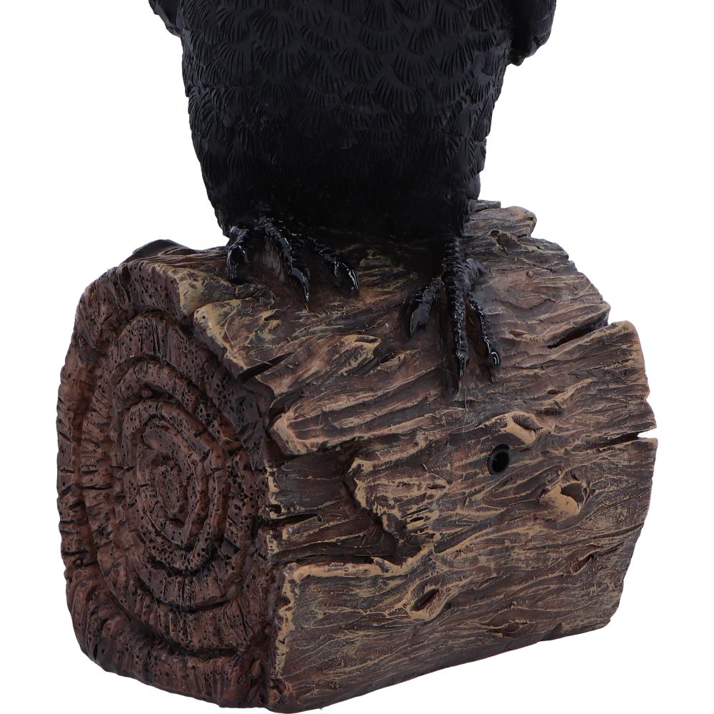 Raven Sound Box Figurine - lifestyle shot in forest setting