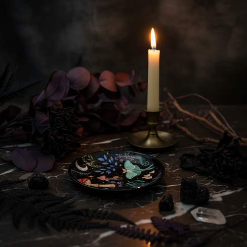 Dark Forest Round Dish - Candlelit