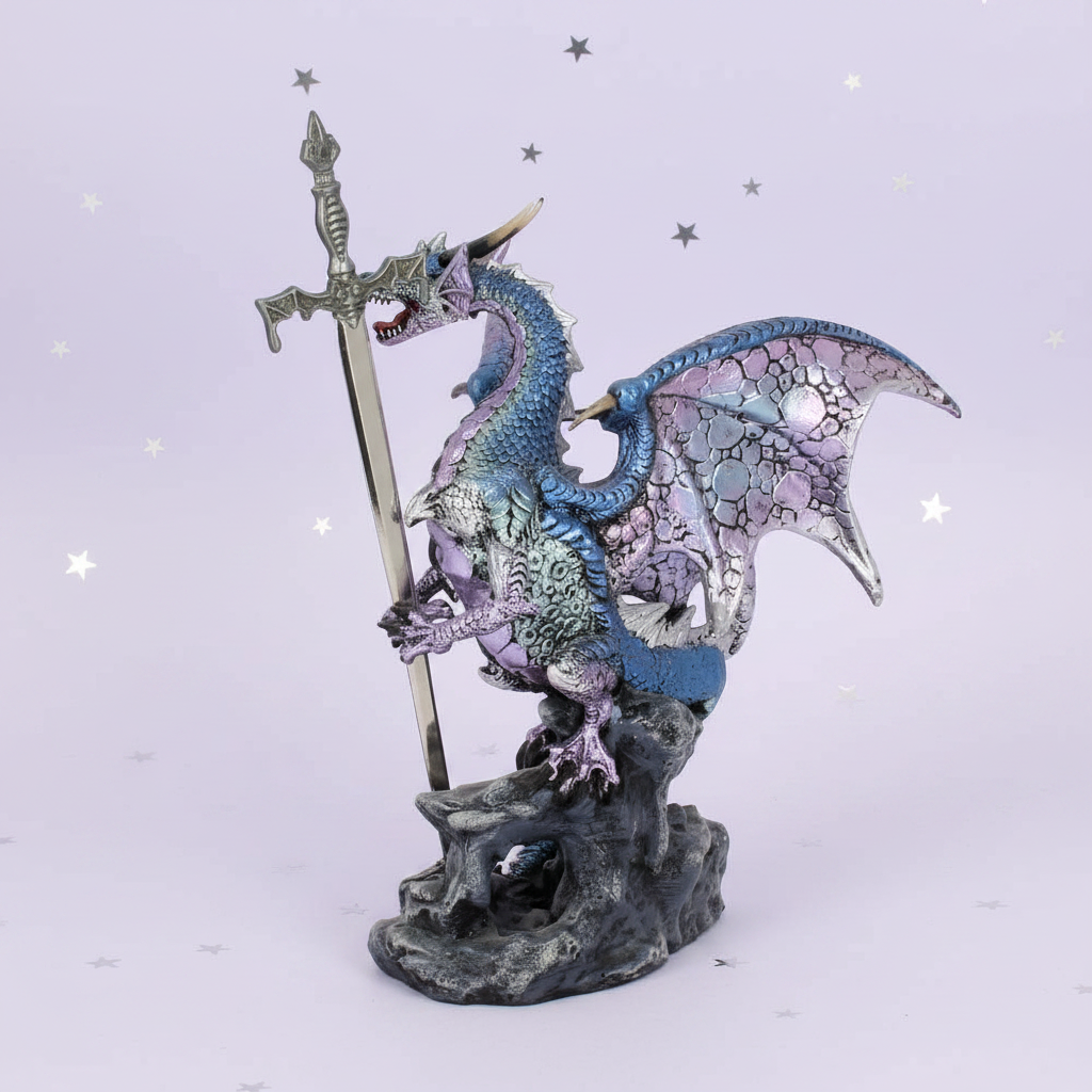 Dragon — front-right, silver stars