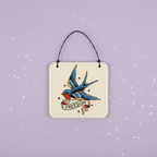 Freedom plaque — pale purple stars
