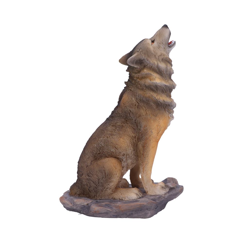 Howling Wolf Figurine - left side view
