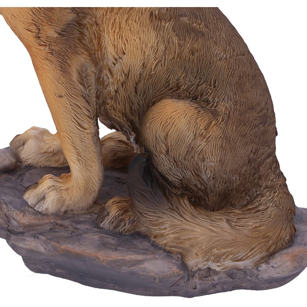 Howling Wolf Figurine - paw and base detail close up