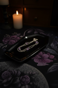 Black Coffin Trinket Dish | Gothic Ceramic Jewellery Dish | The Crooked Moon