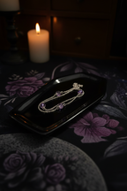 Black Coffin Trinket Dish | Gothic Ceramic Jewellery Dish | The Crooked Moon