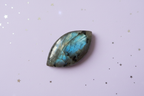 Labradorite Flash Pair - stone 8, pale purple stars