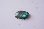 Labradorite Flash Pair - stone 9, pale purple stars