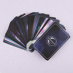 Moonology — card fan, silver stars