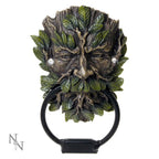 Green Man Door Knocker - product shot on white background showing full detail