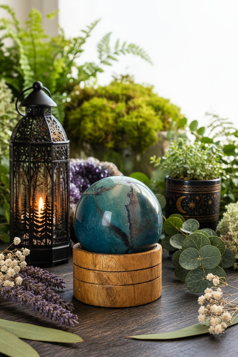 Ocean Agate Sphere - image 3, garden style