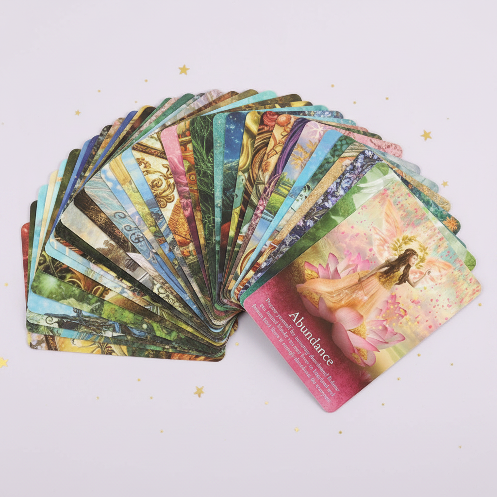Oracle of the Fairies — card fan, gold stars