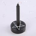 Pentagram Candle Holder - with candle, pale purple stars