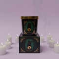 Protection Candle - jar on box with candles, lavender background