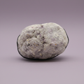 Purple Gold Geode - exterior, purple background