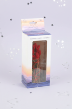 Ritual Wand - side angle in box, pale purple stars