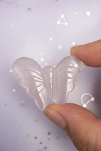 Rose Quartz Butterfly - pale purple with silver stars, image 3