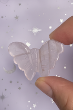 Rose Quartz Butterfly - pale purple with silver stars, image 4