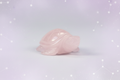 Rose Quartz Turtle - side front, pale purple stars