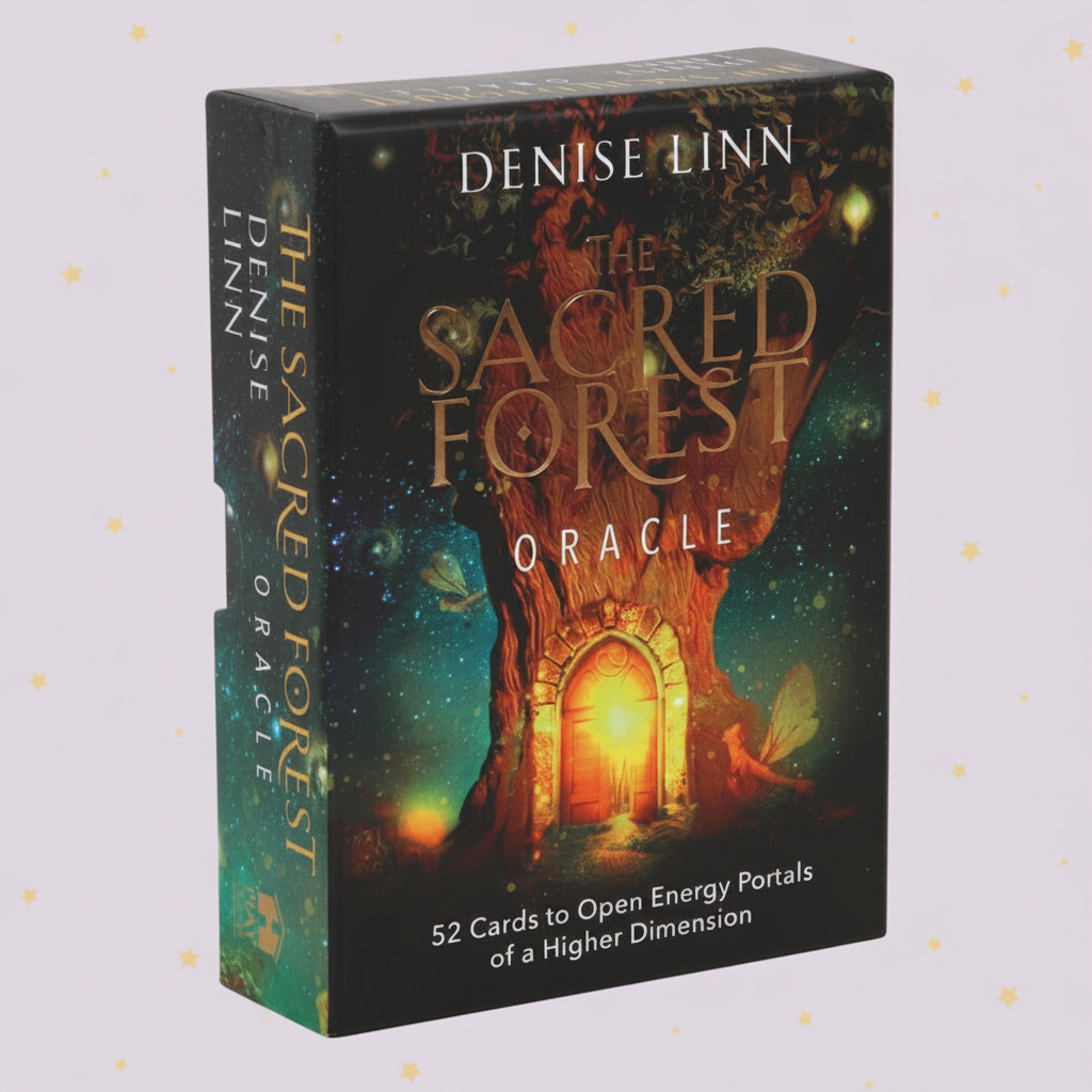 Sacred Forest Oracle — box front, gold stars