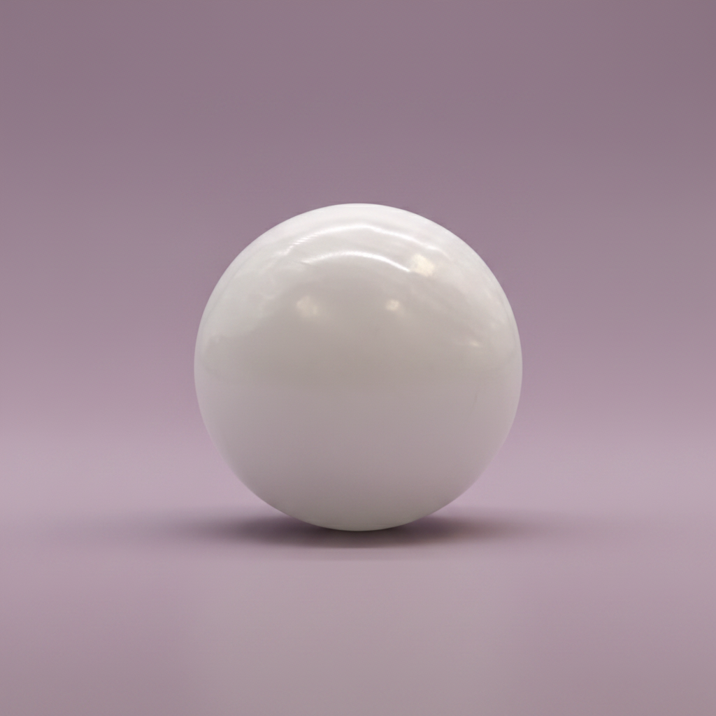Selenite Sphere - plain shot, purple background