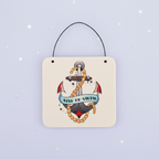 Sink or Swim plaque — pale purple stars