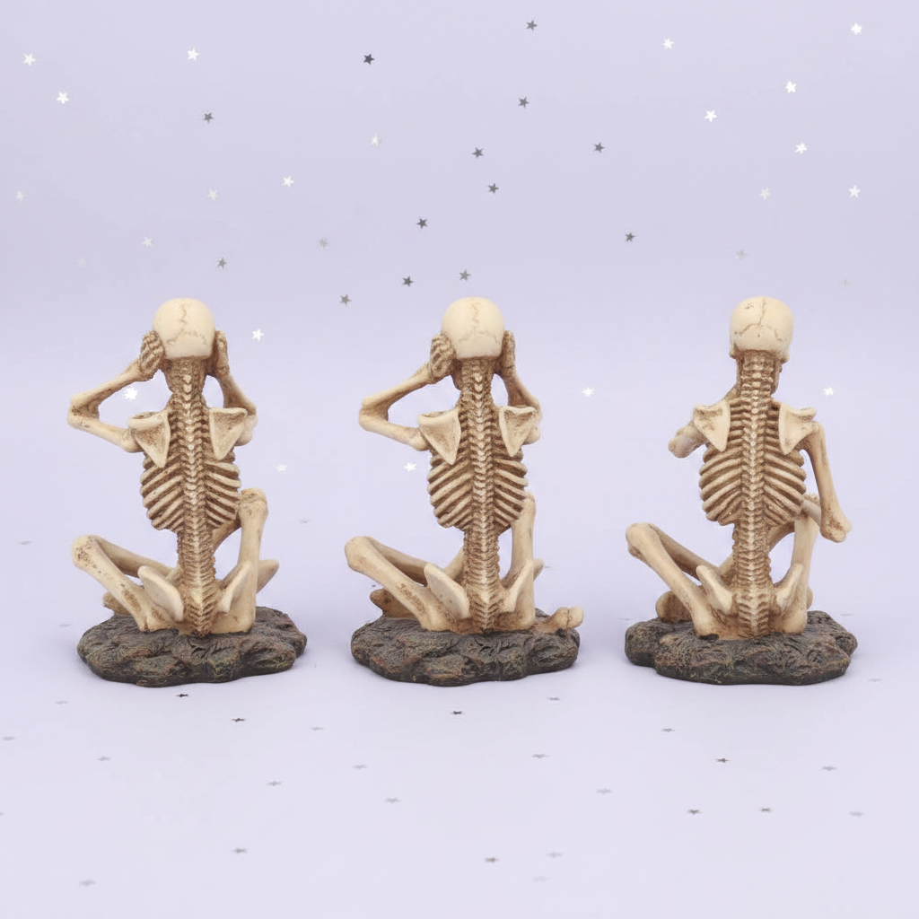 Skeletons — back, silver stars