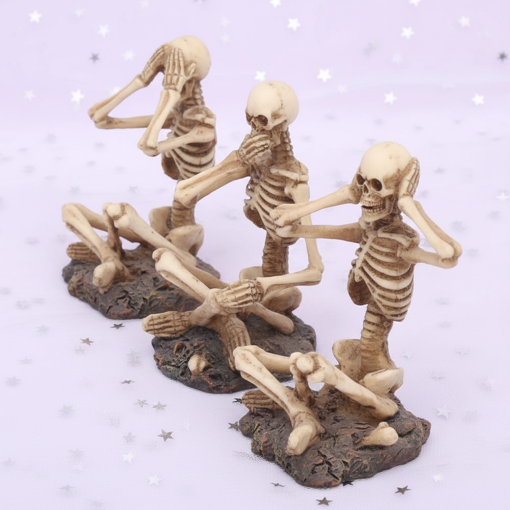 Skeletons — top angle, silver stars