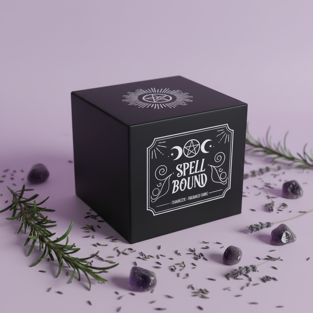 Spell Bound - box with amethysts, lavender background