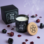 Spell Bound - jar and box with smoke, lavender background