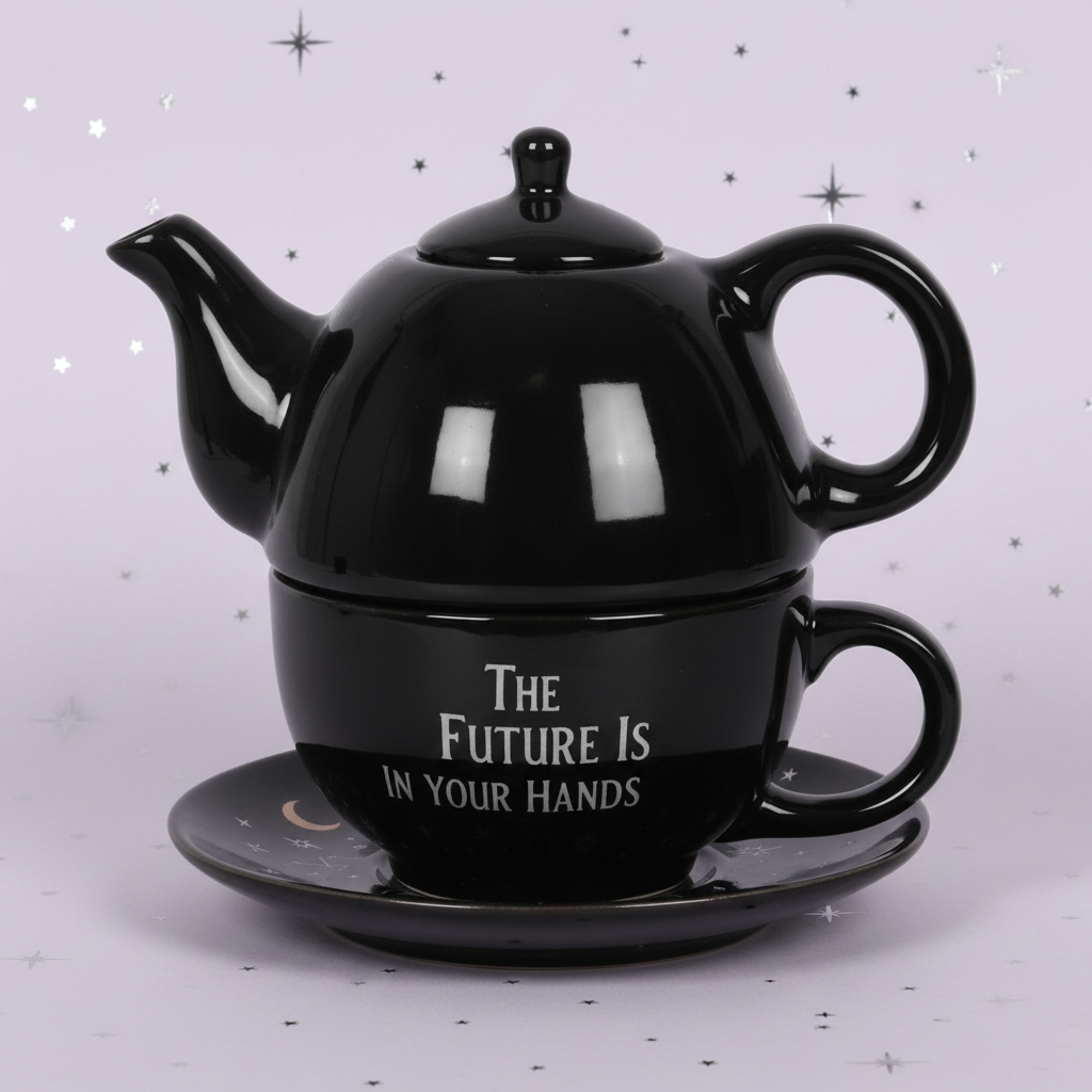 Tea For One — back view, silver stars